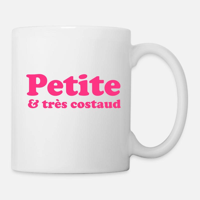 Fille petite et costaud humour - Mug blanc - blanc