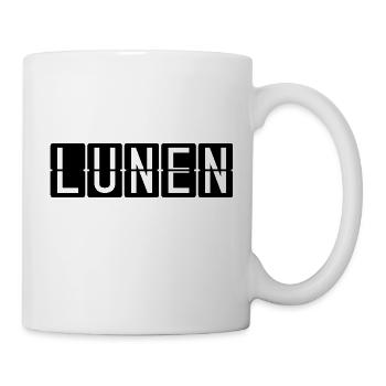 Lünen Flughafentafel - Tasse - Weiß - Rechts