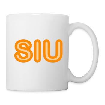 Jugendwort - Siu - Neonschrift in orange - Tasse - Weiß - Rechts
