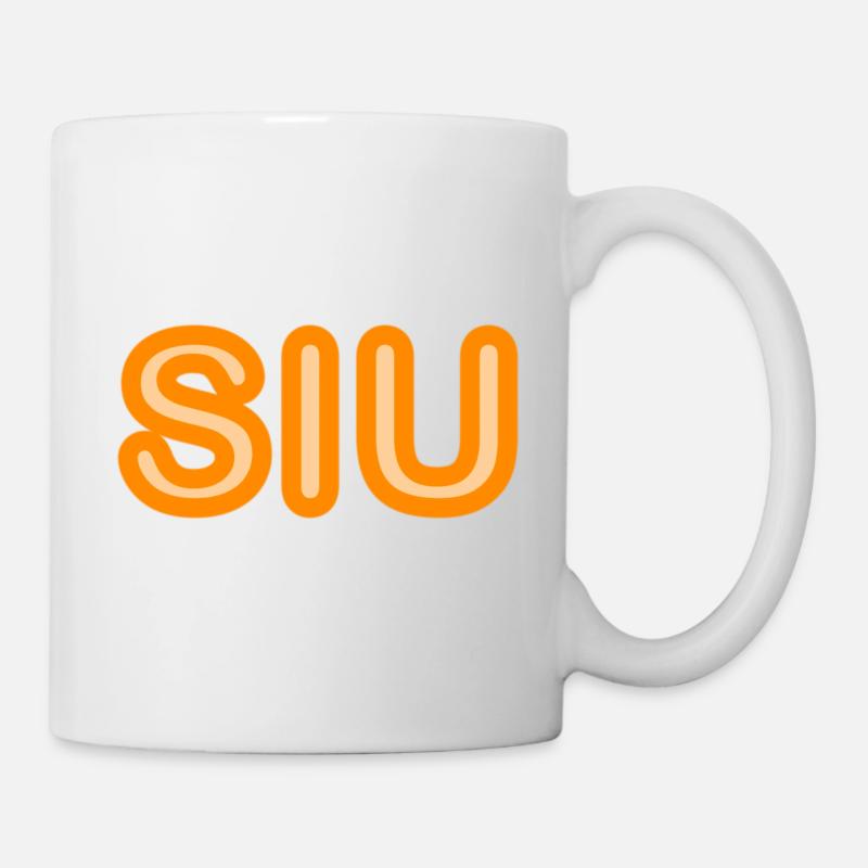 Jugendwort - Siu - Neonschrift in orange - Tasse - Weiß