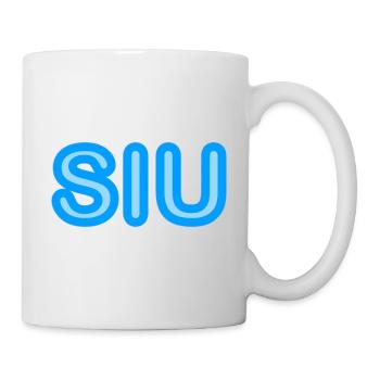 Jugendwort - Siu - Neonschrift in blau - Tasse - Weiß - Rechts