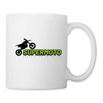 Supermoto schriftzug schwarz - Tasse - Weiß - Rechts