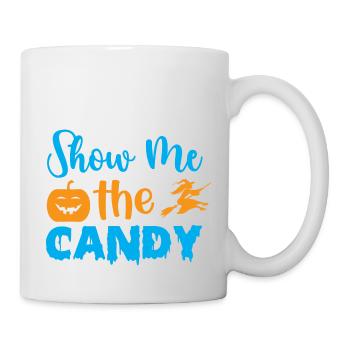 Show me the candy -halloween humor - Mug - white - Right