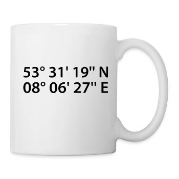 Coordonnées de Wilhelmshaven - Mug blanc - blanc - Droite