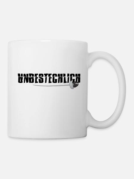 fechter unbestechlich fechter florett - Tasse - Weiß