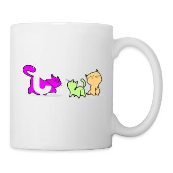 pussi chats blancs - Mug blanc - blanc - Droite