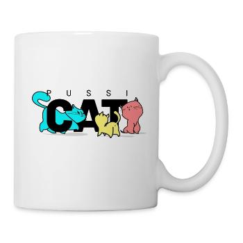 pussi chats noirs - Mug blanc - blanc - Droite