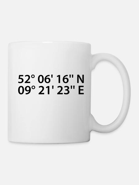 Hameln Koordinaten - Tasse - Weiß