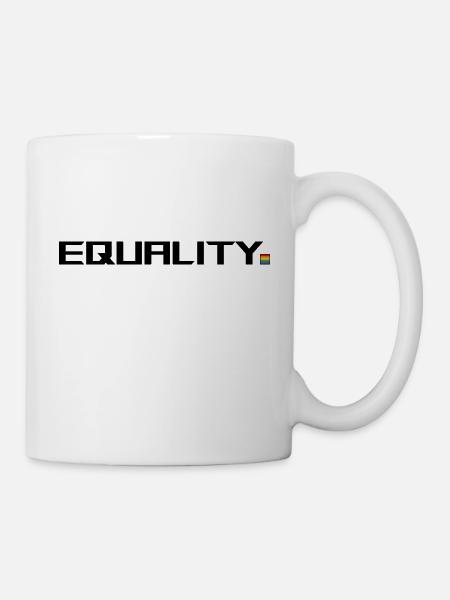 Equality Point Rainbow White Shirt - Mug - white
