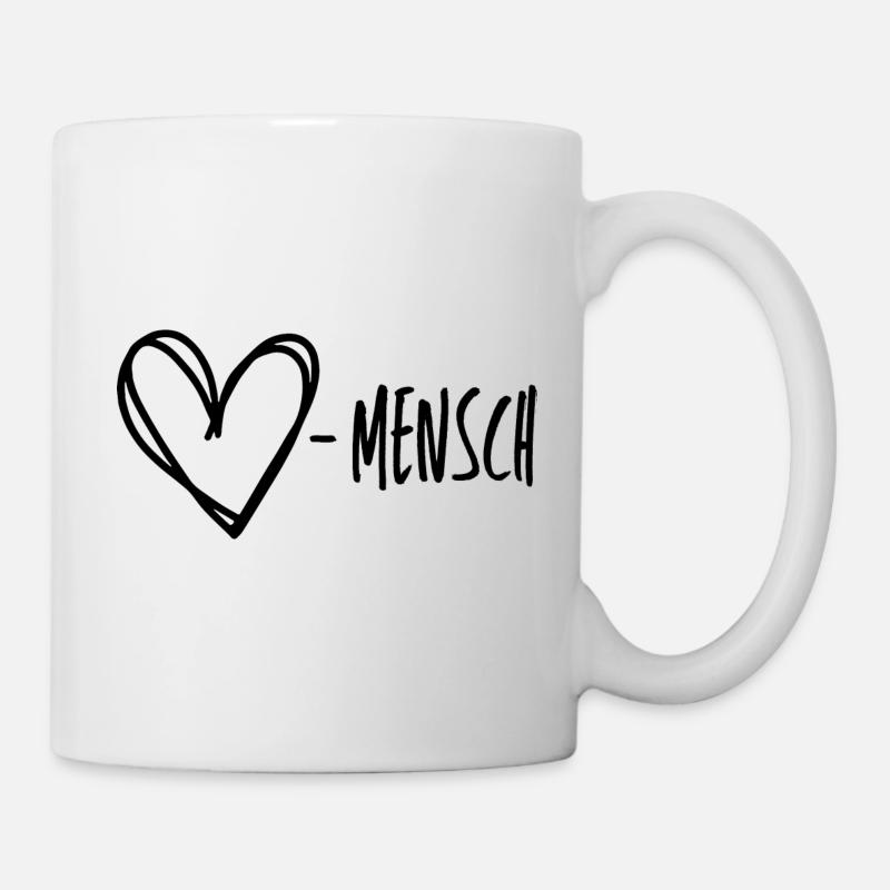 Herz Mensch1 - Tasse - Weiß