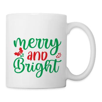 merry and bright - Christmas party - Mug - white - Right