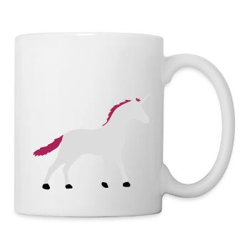 Unicorn Silhouette Outline Shadow - Mug - white - Right