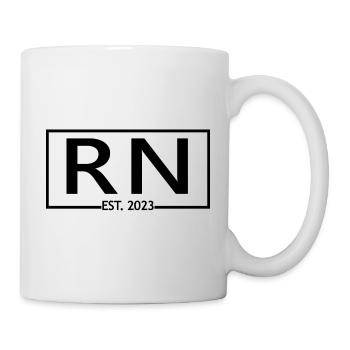 RN Est. 2023 Abschluss Registrierter Krankenpflegeschüler - Tasse - Weiß - Rechts
