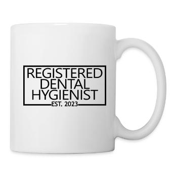 Diplôme d’hygiéniste dentaire agréé Est. 2023 - Mug blanc - blanc - Droite