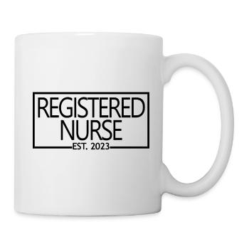 Registered Nurse Est. 2023 Graduiertes Pflegegeschenk - Tasse - Weiß - Rechts