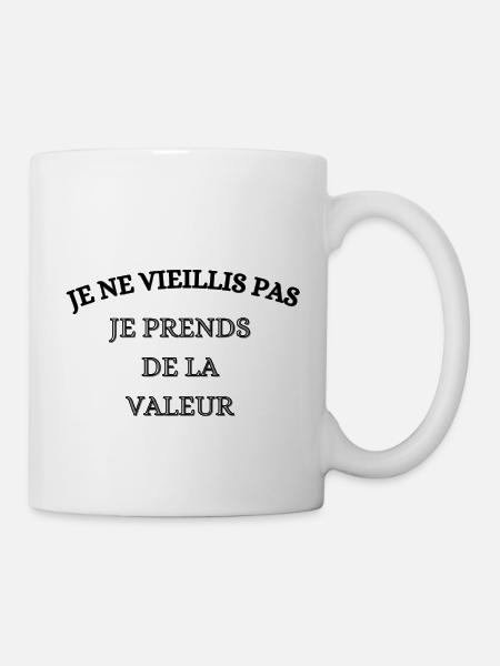 Idée cadeau anniversaire humour âge homme femme - Mug blanc - blanc
