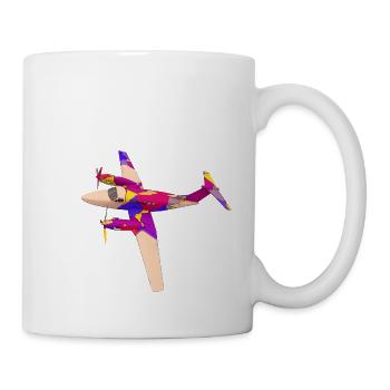 Kleines Verkehrsflugzeug - Tasse - Weiß - Rechts