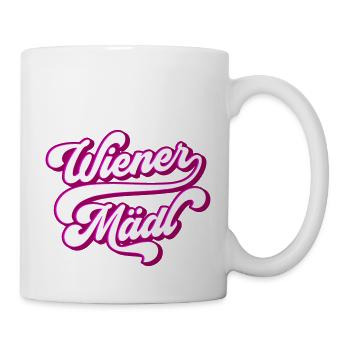 Wiener Mädl | Farben änderbar | - Tasse - Weiß - Rechts
