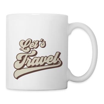 Let´s Travel | Farben änderbar - Tasse - Weiß - Rechts