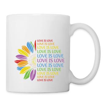 LGBTQ Nonbinary Colorful Rainbow Flag LGBTQ+ Pride - Mug - white - Right