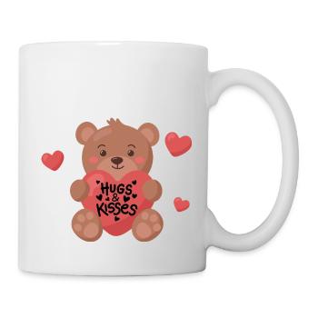 Teddy bear with heart baby clothes children's clothing - Mug - white - Right