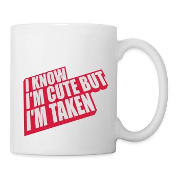 citation mignonne mais prise - Mug blanc - blanc - Droite