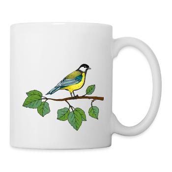 Oiseau - Mug blanc - blanc - Droite