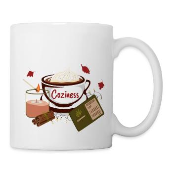 Cozy autumn with hot Pumkin Spice Latte - Mug - white - Right