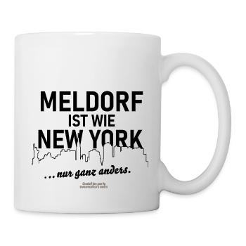 Meldorf ist wie New York - Tasse - Weiß - Rechts