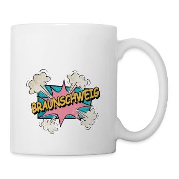 Braunschweig Germany Font Pop Art Comic - Mug - white - Right