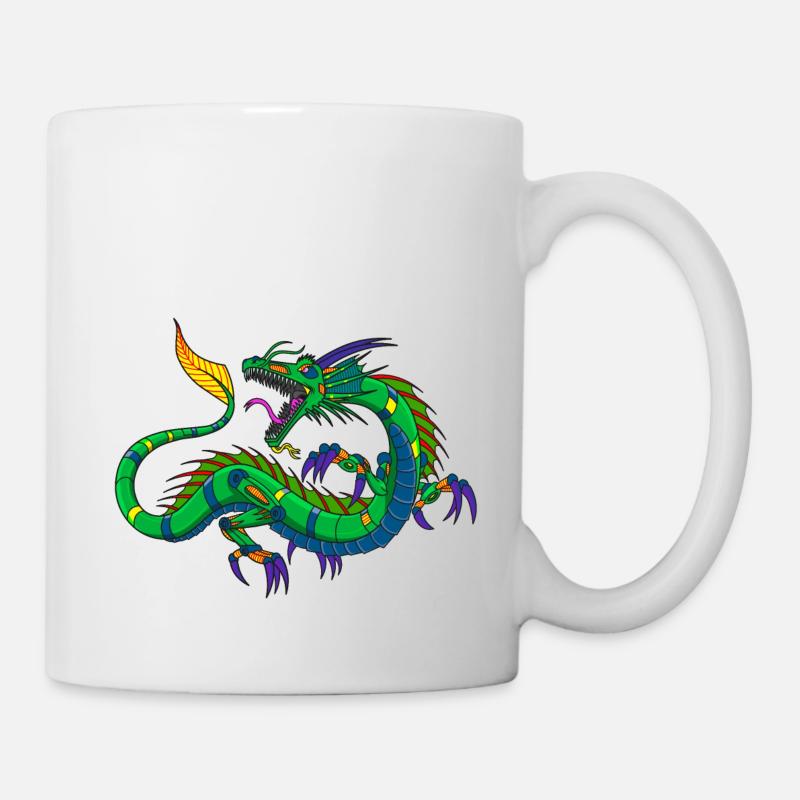 Metalldrache Mechdragon Drache aus Metall - Tasse - Weiß