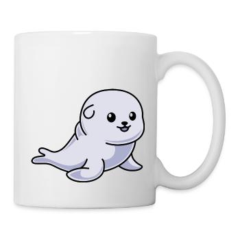 Robbe Tier Comic - Tasse - Weiß - Rechts