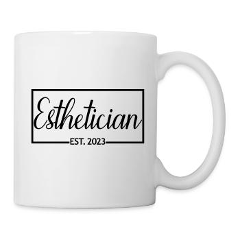 Kosmetikerin Est. 2023 Diplomierte Kosmetikerin Geschenk - Tasse - Weiß - Rechts