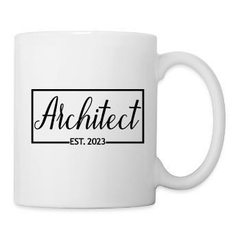 Architekt Est. 2023 diplomierter Architekturstudent - Tasse - Weiß - Rechts