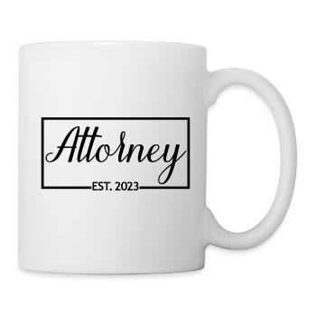 Avocat Est. Cadeau étudiant avocat diplômé 2023 - Mug blanc - blanc - Droite