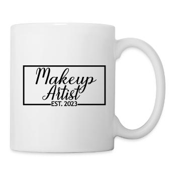 Make-up-Künstler 2023 est. 2023 Diplom Kosmetikerin - Tasse - Weiß - Rechts