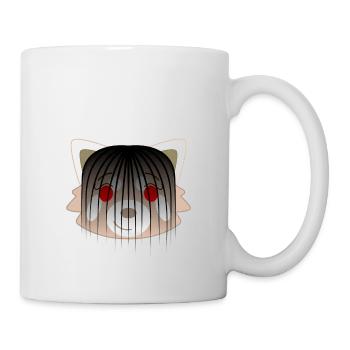 Red panda disguised as a demon girl for Halloween - Mug - white - Right