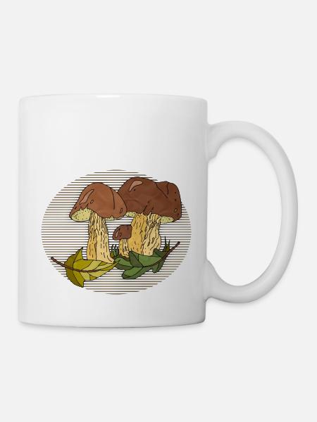 Pilze - Tasse - Weiß