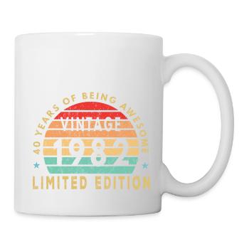 1982 vintage 40 years of being awesome - Mug - white - Right