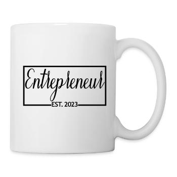 Entrepreneur Est. 2023 Graduiertes Unternehmergeschenk - Tasse - Weiß - Rechts