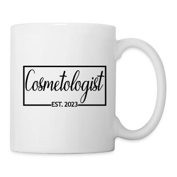 Cosmétologue Est. 2023 Cosmétologue diplômé - Mug blanc - blanc - Droite