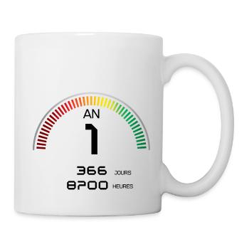 Anniversaire 1 an Compteur - Mug blanc - blanc - Droite