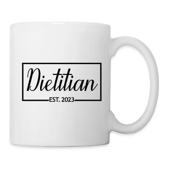 Diététiste Est. 2023 Étudiante diététiste diplômée - Mug blanc - blanc - Droite
