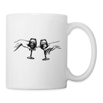 Wein Erschaffung Adams Weinliebhaber - Tasse - Weiß - Rechts