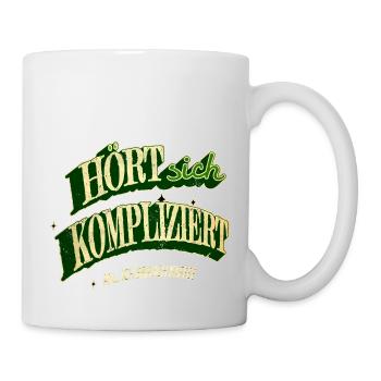 becher morgen statement frühaufsteher montag - Tasse - Weiß - Rechts