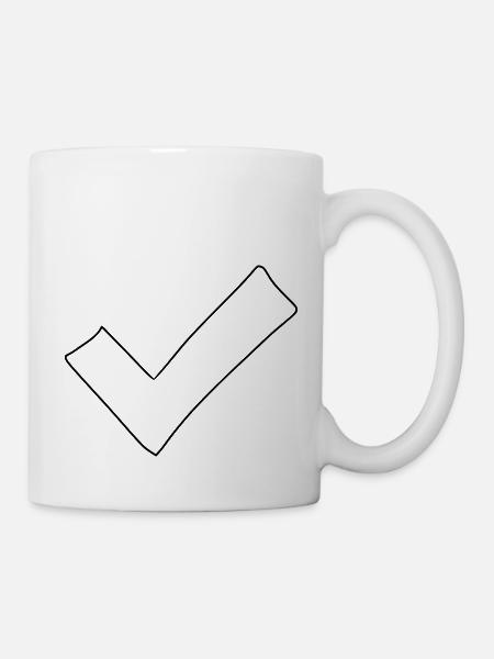 Hook Emoji Sketch Drawing Black - Mug - white