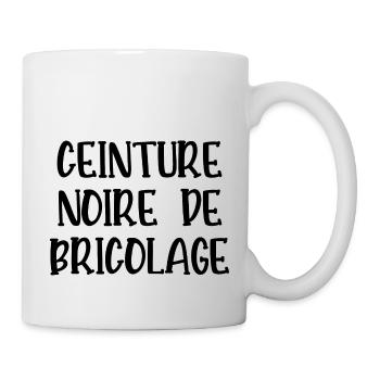 ceinture noire de bricolage - Mug blanc - blanc - Droite