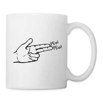 Hand as a pistol PewPew - Mug - white - Right