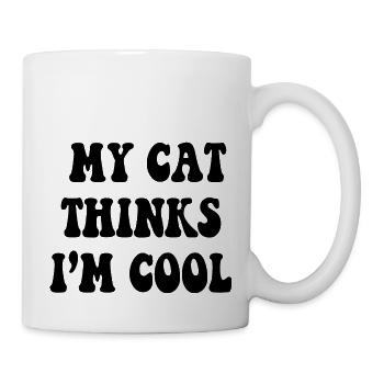 My cat Thinks Im Cool - Mug - white - Right