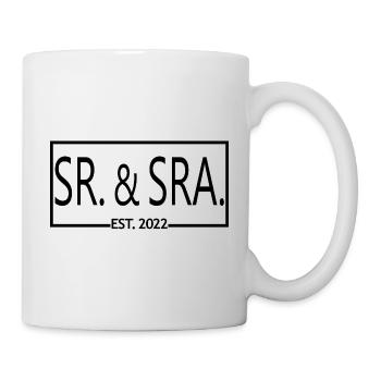 Sr. & Sra. Est. 2022 - Hochzeitsgeschenk für Männer & Frauen - Tasse - Weiß - Rechts